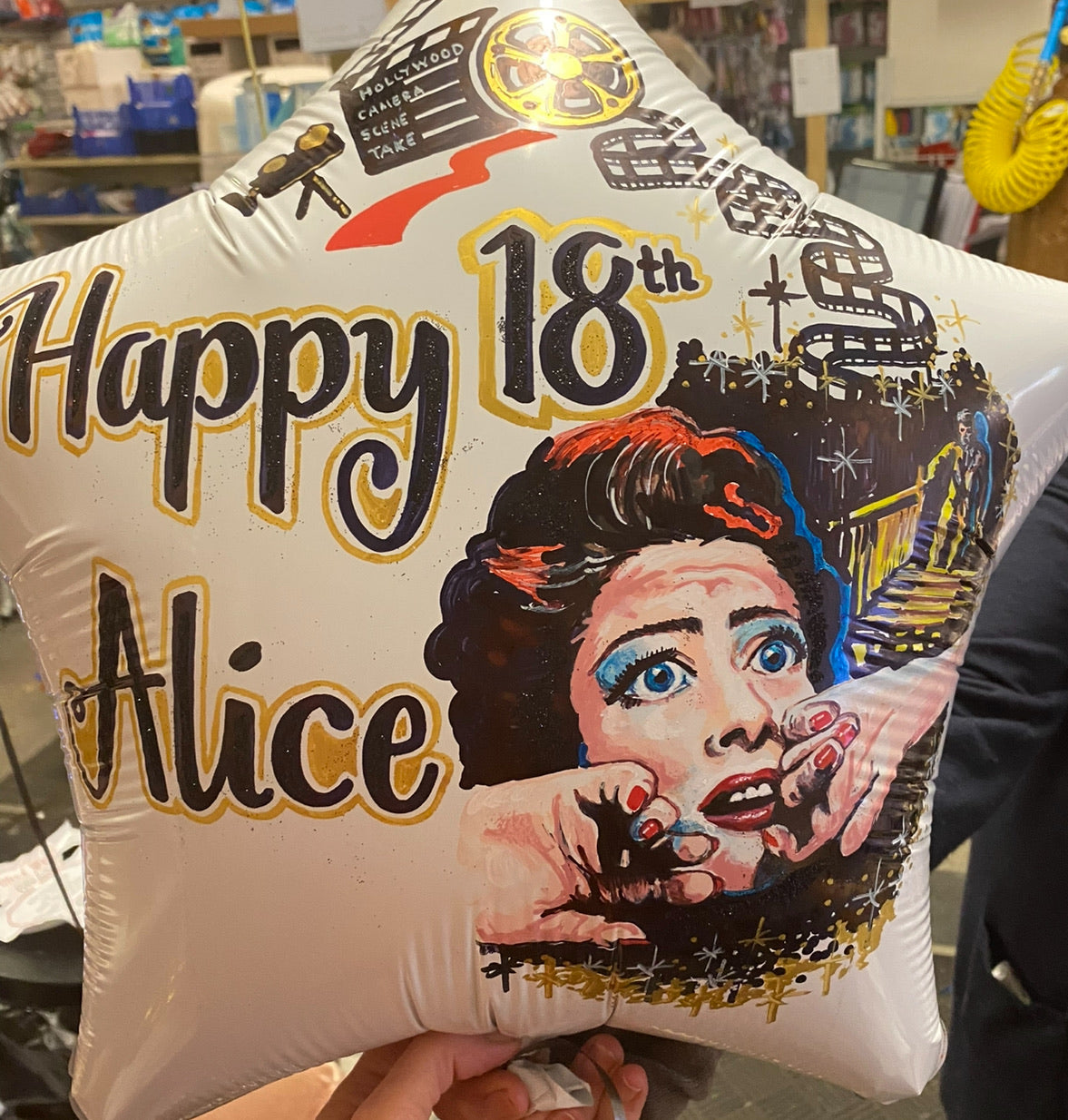 Mansfield Balloon Lady - Balloon Artistry. Hand drawn bespoke glitter and paint Balloons.